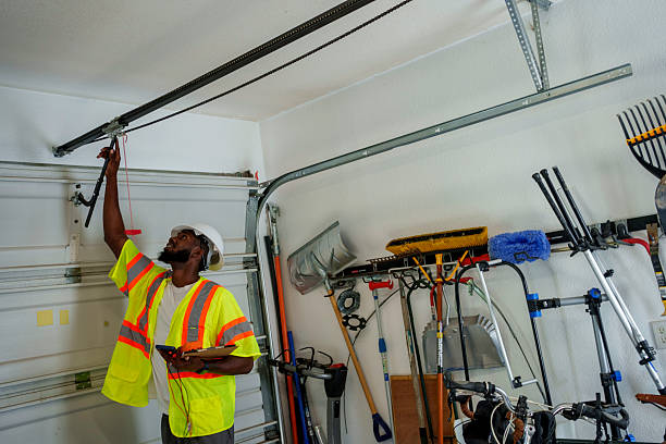 Professional Garage Door Panel Replacement technician working in Grove, OK